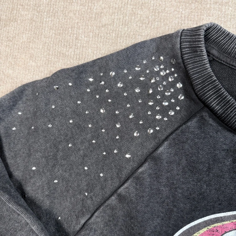 Gameday Couture San Francisco 49ers Rhinestone Sweatshirt Gray Pink Womens L